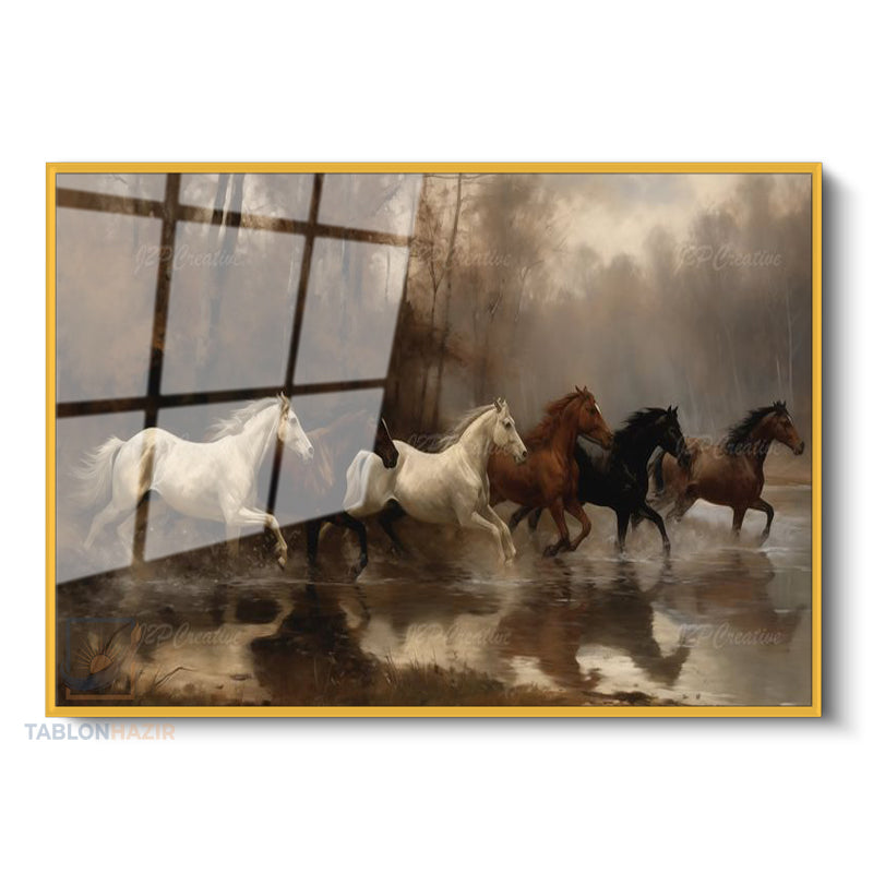 Yatay Çerçeveli Cam Tablo