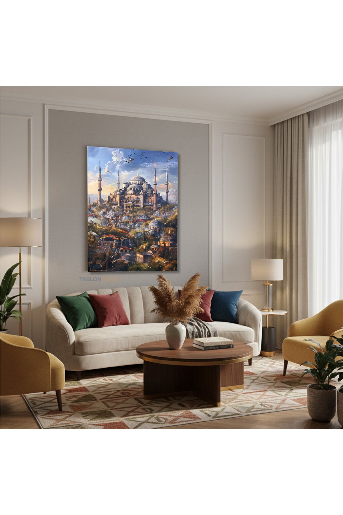 Dikey Kanvas Tablo Salon Duvar Tablosu Ayasofya Yeni Ev Hediyesi Ofis Tablosu