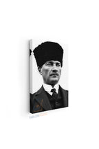 Dikey Kanvas Tablo Salon Duvar Tablosu Sb Kalpaklı Atatürk Yeni Ev Hediyesi Ofis Tablosu