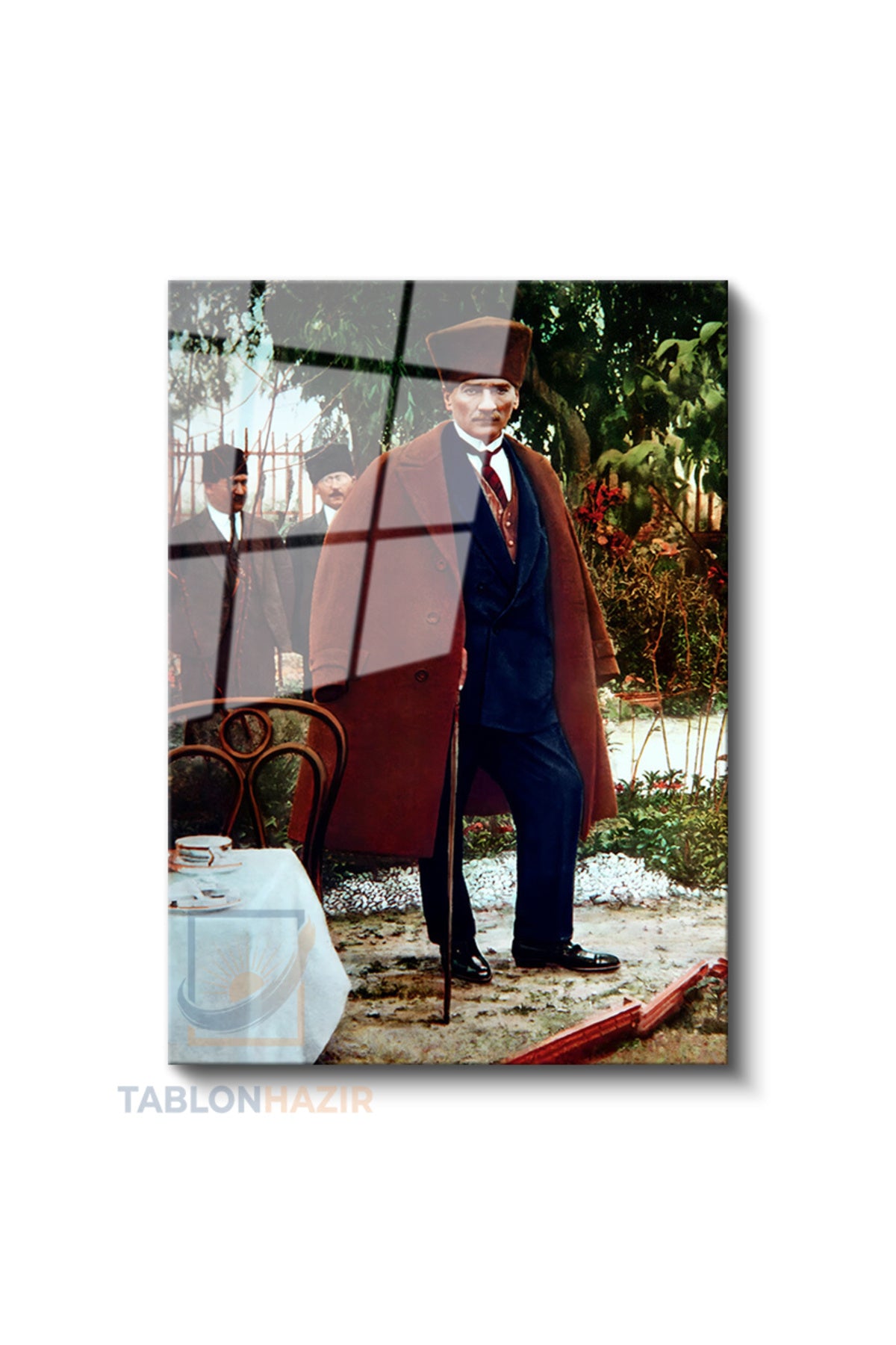 Dikey Cam Tablo Salon Duvar Tablosu Dikey Cam Cam Ata 006 Yeni Ev Hediyesi Ofis Tablosu