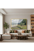 Çerçeveli Yatay Cam Tablo Salon Duvar Tablosu Yatay Cam Vintagedogamanzarasi4 Ofis Tablosu