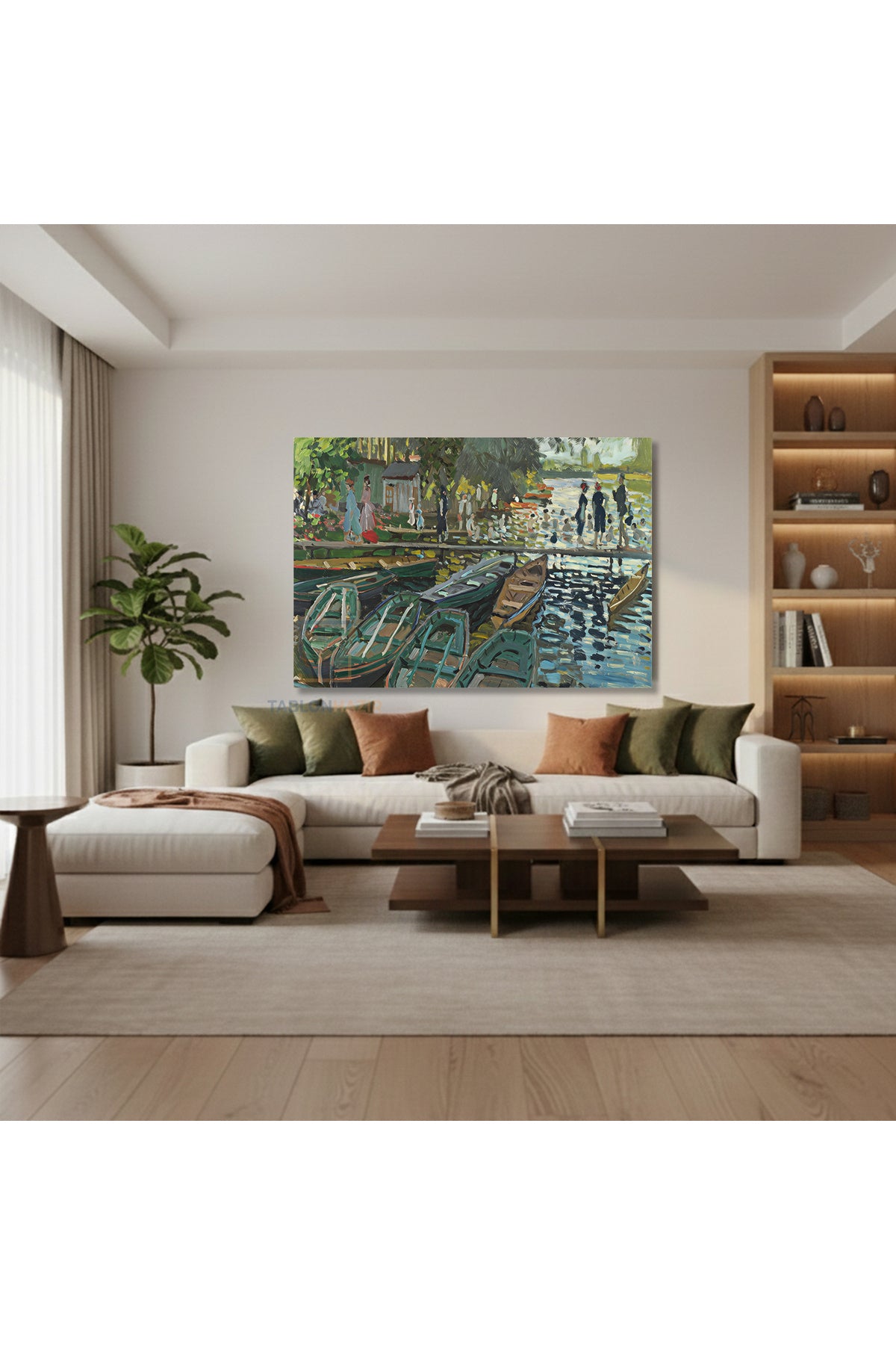 Yatay Kanvas Duvar Tablosu Soyutkiyimanzarasi2 Salon Tablosu Ofis Tablosu Ev Hediyesi Dekorasyon