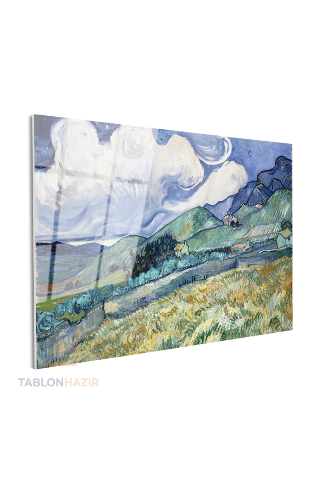 Yatay Cam Tablo Salon Duvar Tablosu Yatay Cam Soyutmanzara1 Yeni Ev Hediyesi Ofis Tablosu