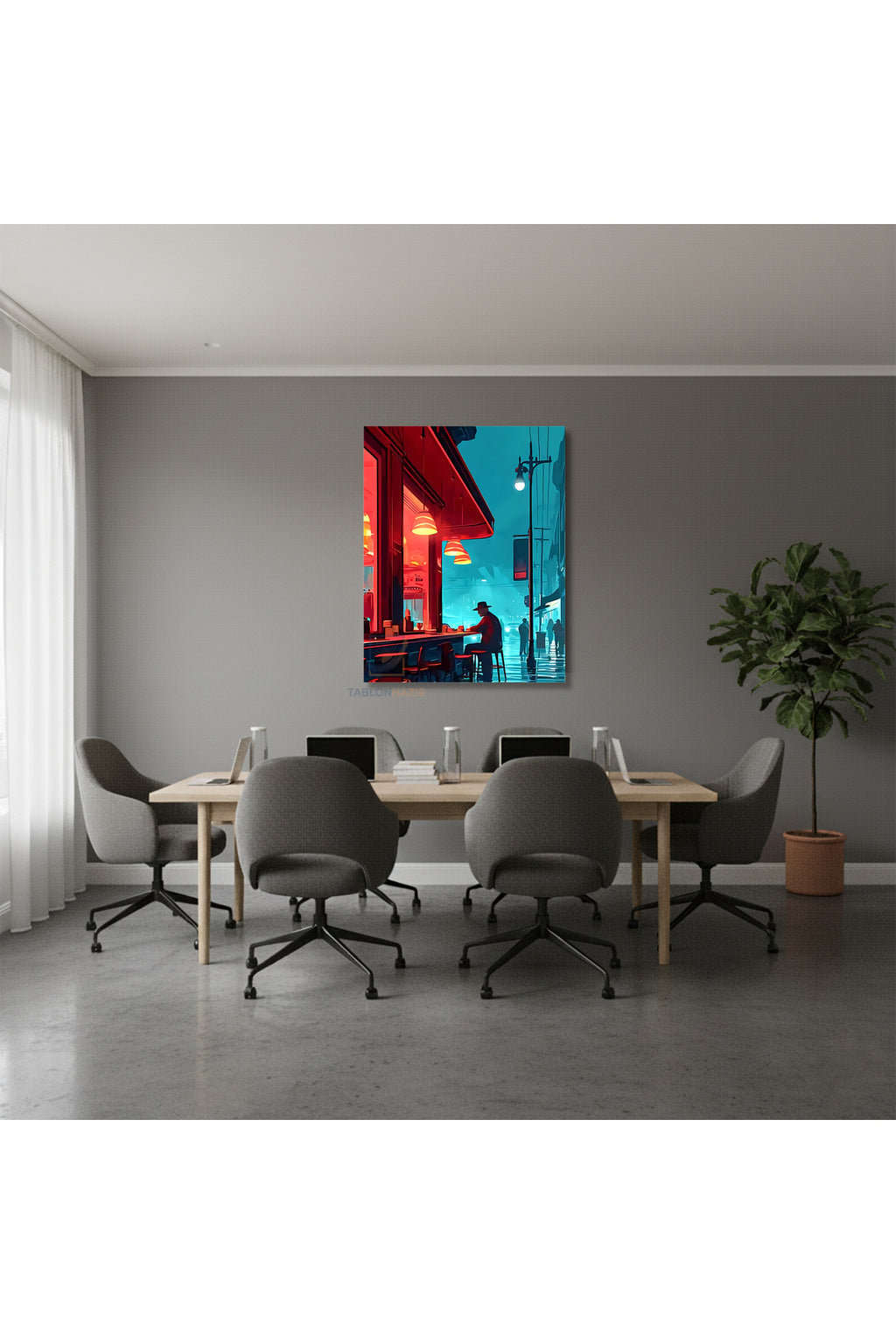 Dikey Kanvas Tablo Salon Duvar Tablosu Tekbaşına1 Yeni Ev Hediyesi Ofis Tablosu