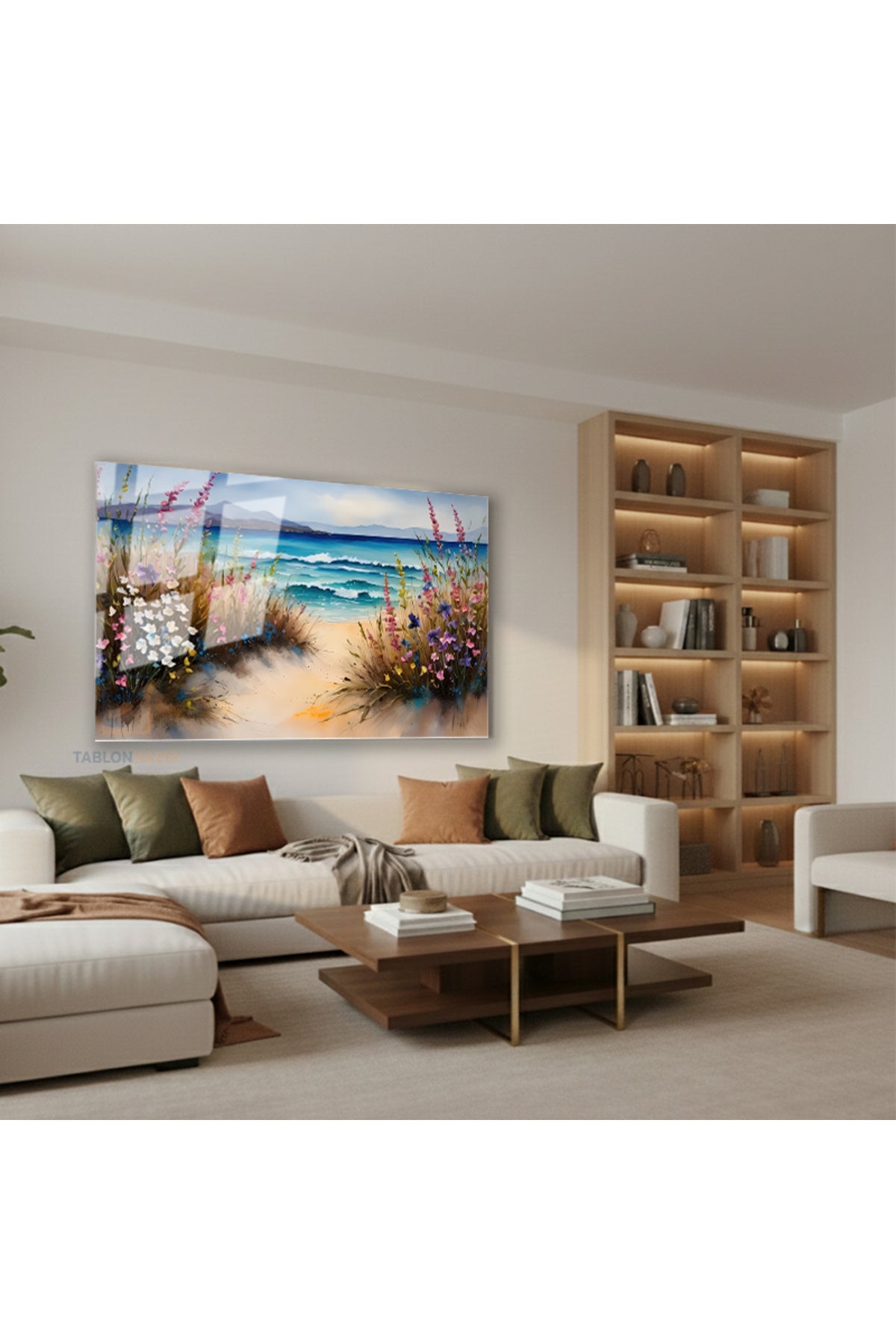 Yatay Cam Tablo Salon Duvar Tablosu Yatay Cam Doganinrenkleri7 Yeni Ev Hediyesi Ofis Tablosu