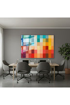 Yatay Cam Tablo Salon Duvar Tablosu Yatay Cam Renkkareleri Yeni Ev Hediyesi Ofis Tablosu