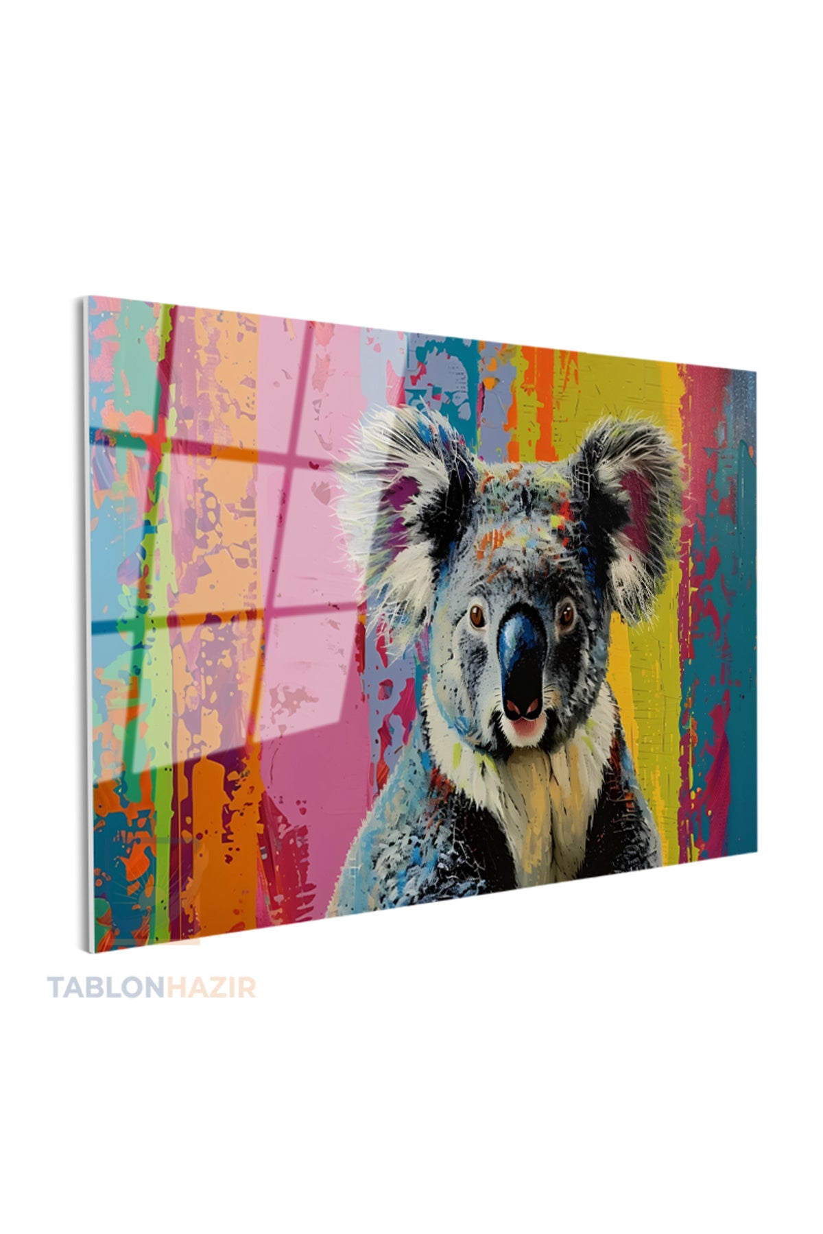 Yatay Cam Tablo Salon Duvar Tablosu Yatay Cam Renklikoala Yeni Ev Hediyesi Ofis Tablosu