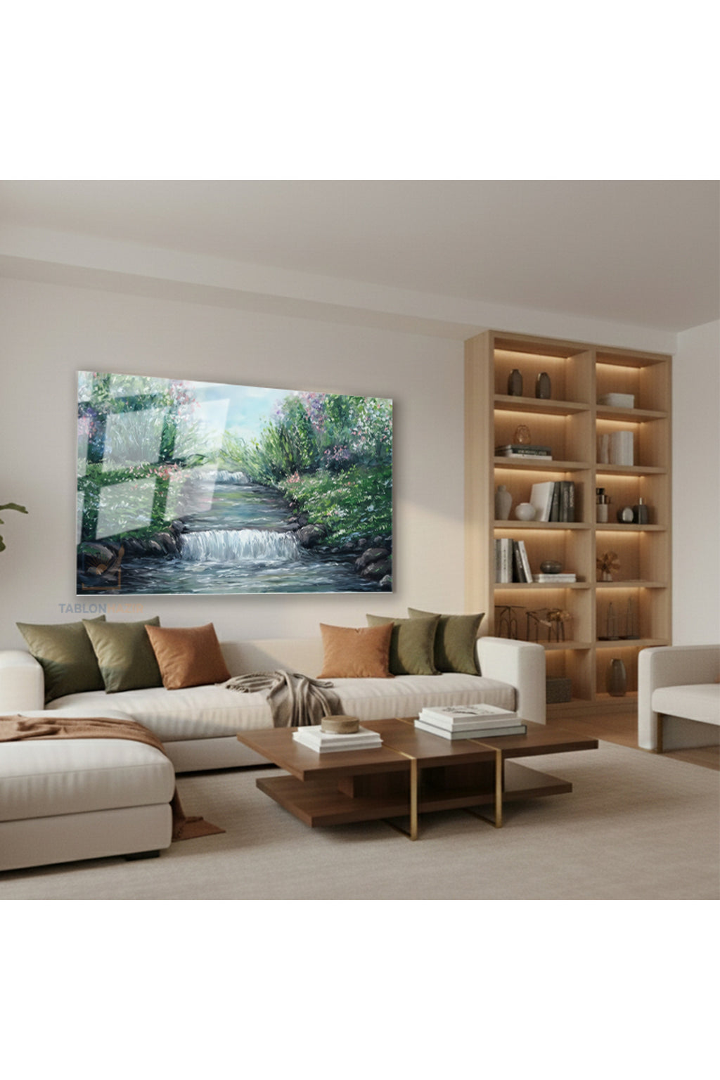 Yatay Cam Tablo Salon Duvar Tablosu Yatay Cam Doganinrenkleri4 Yeni Ev Hediyesi Ofis Tablosu