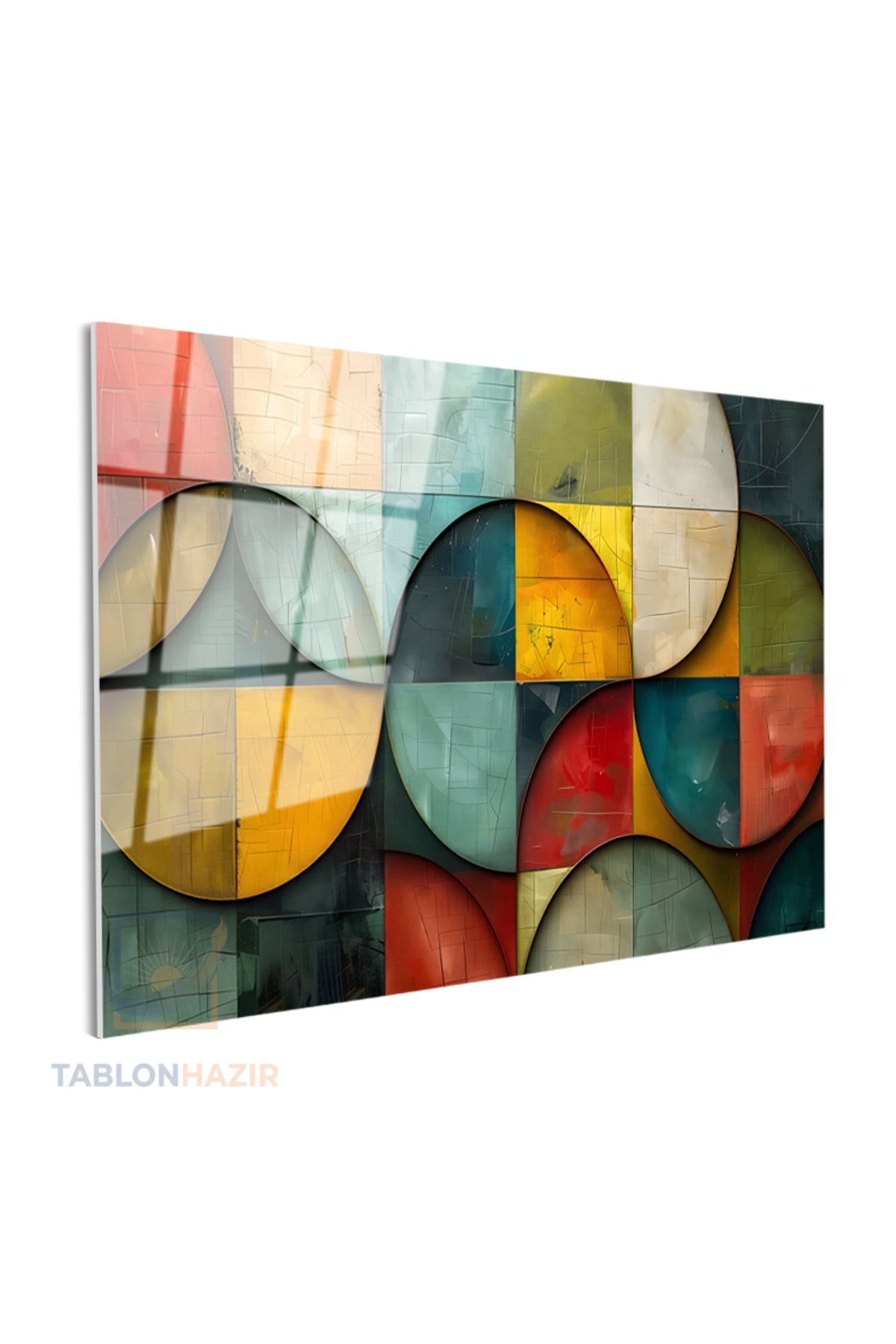 Yatay Cam Tablo Salon Duvar Tablosu Yatay Cam Geometriksekiller2 Yeni Ev Hediyesi Ofis Tablosu
