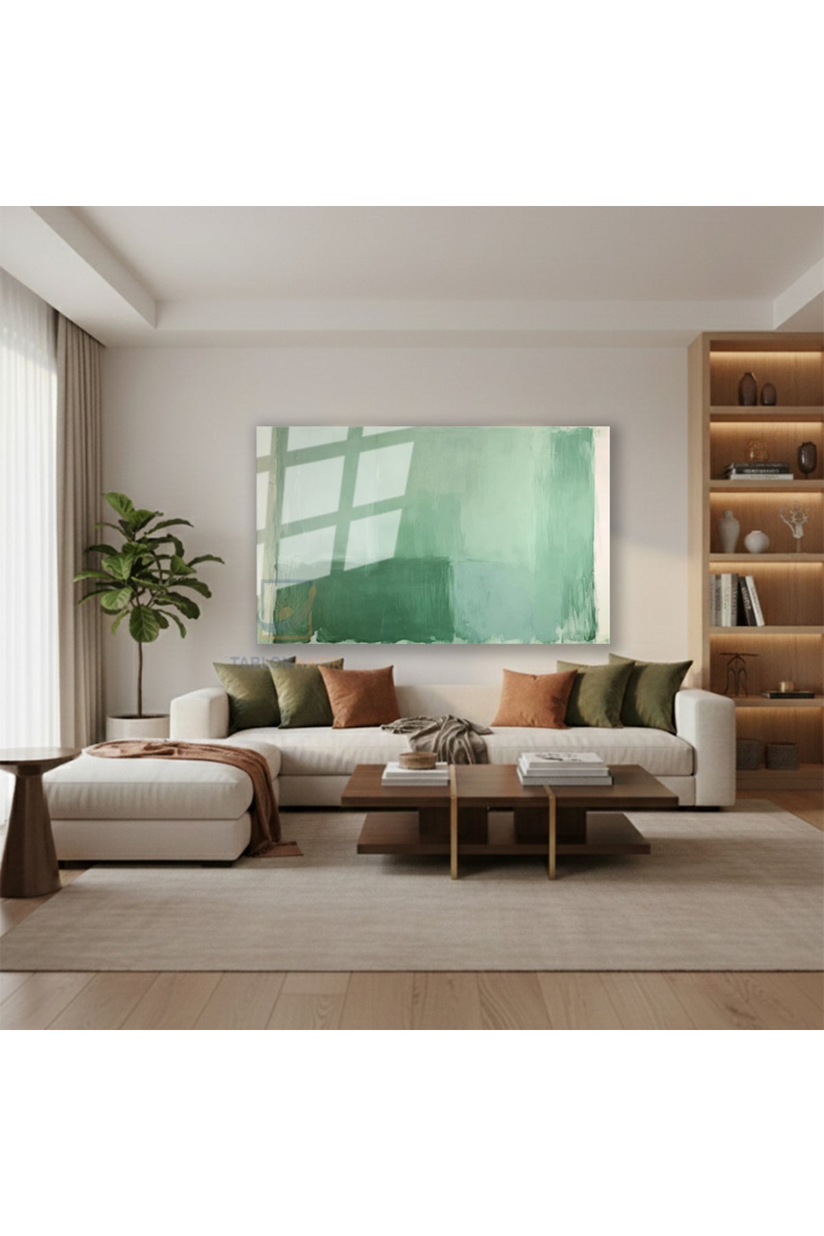 Yatay Cam Tablo Salon Duvar Tablosu Yatay Cam Soyutrenksanati Yeni Ev Hediyesi Ofis Tablosu