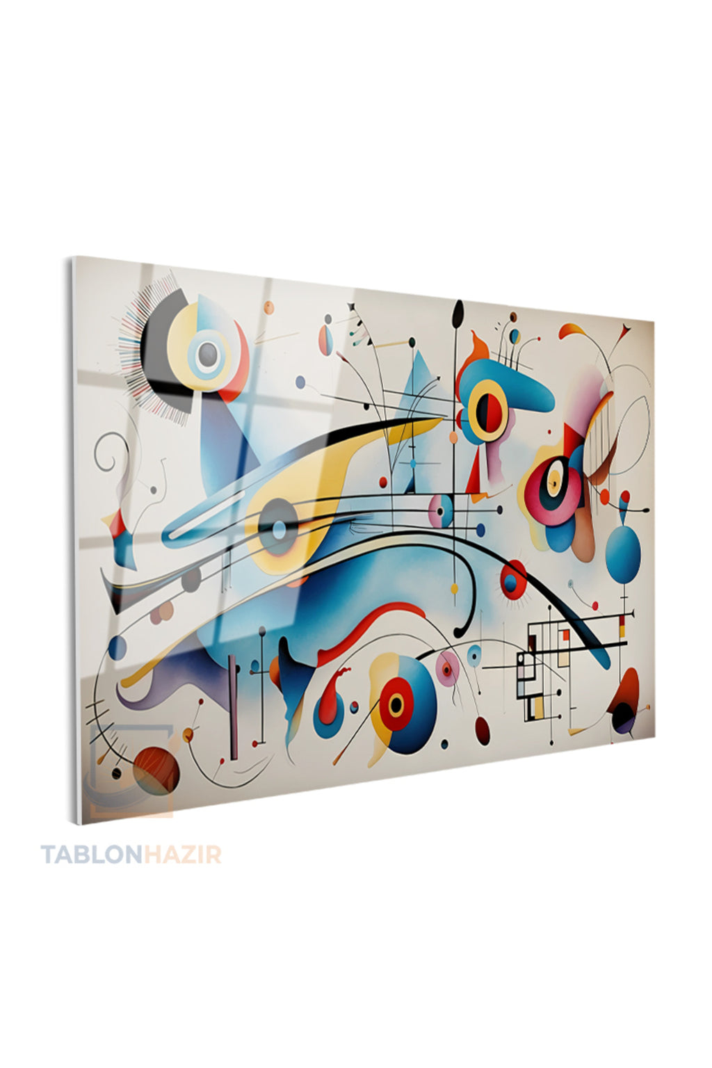 Yatay Cam Tablo Salon Duvar Tablosu Yatay Cam Soyutgeometriksanat6 Yeni Ev Hediyesi Ofis Tablosu