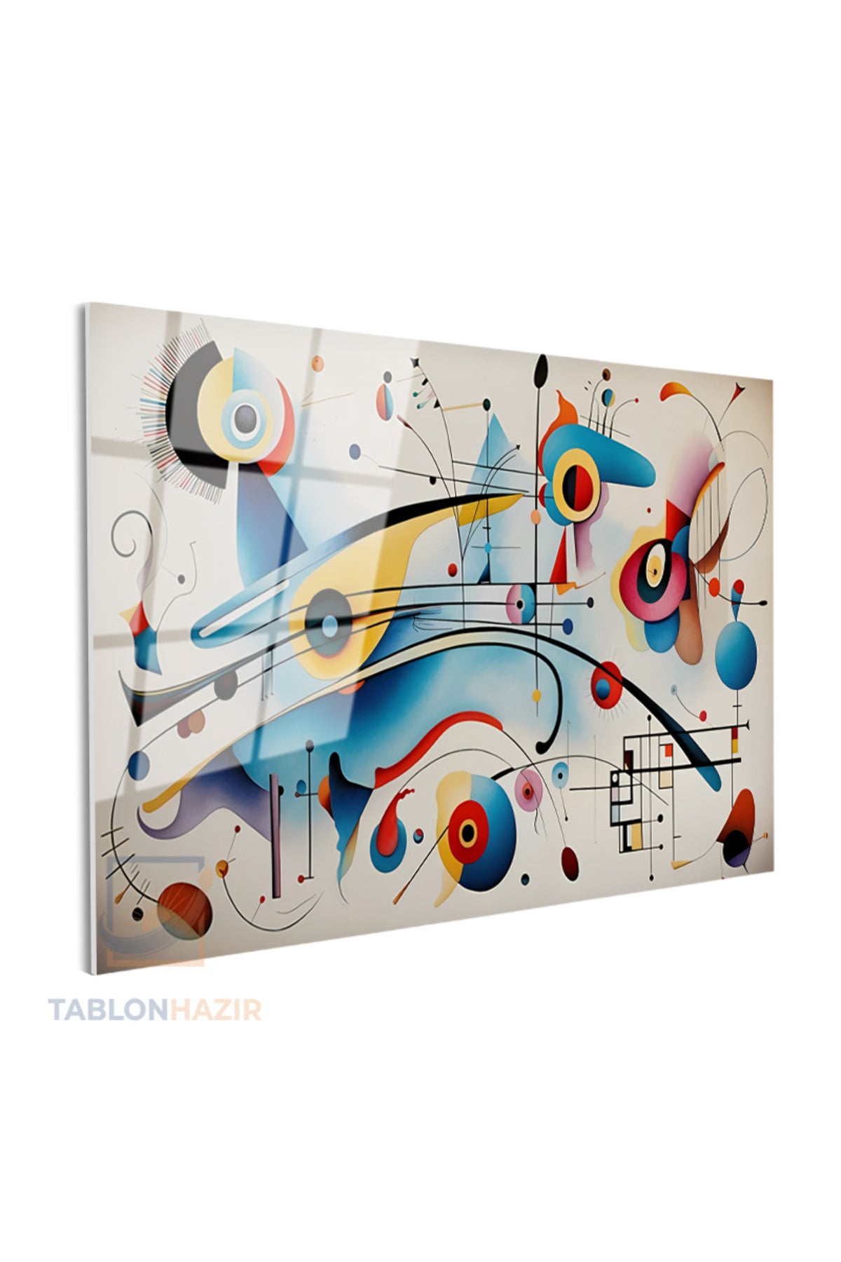 Yatay Cam Tablo Salon Duvar Tablosu Yatay Cam Soyutgeometriksanat6 Yeni Ev Hediyesi Ofis Tablosu