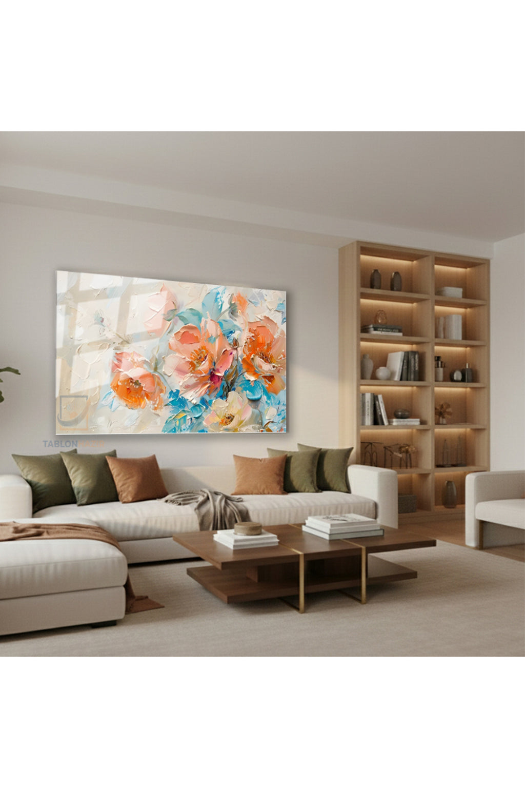 Yatay Cam Tablo Salon Duvar Tablosu Yatay Cam Fircadarbelericicekler Yeni Ev Hediyesi Ofis Tablosu