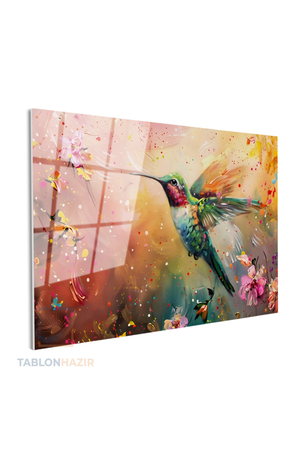 Yatay Cam Tablo Salon Duvar Tablosu Yatay Cam Renklibirkus Yeni Ev Hediyesi Ofis Tablosu