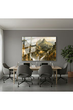 Yatay Cam Tablo Salon Duvar Tablosu Yatay Cam Rivendell Lotr 3 Yeni Ev Hediyesi Ofis Tablosu