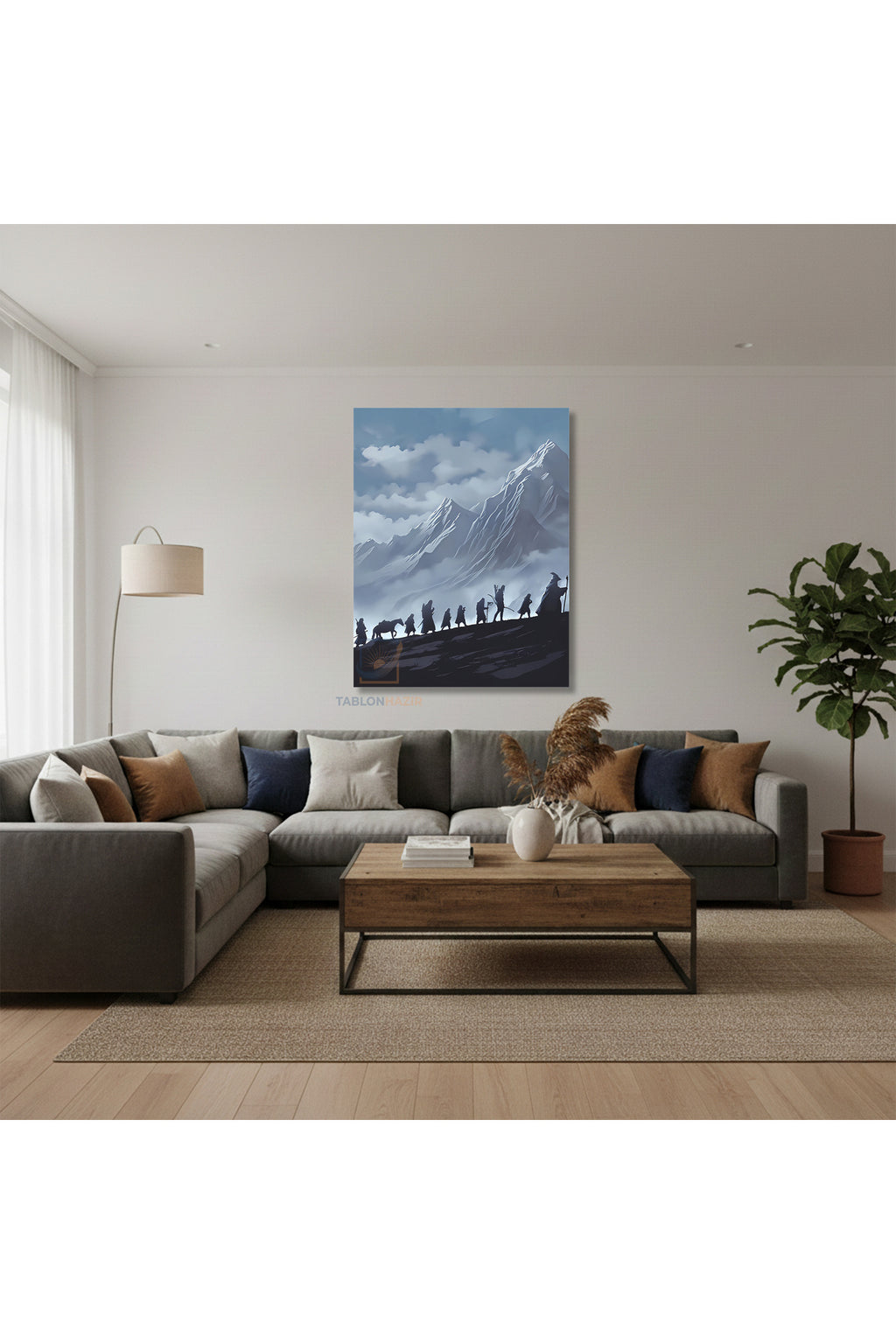 Dikey Kanvas Tablo Salon Duvar Tablosu Lotr 2 Yeni Ev Hediyesi Ofis Tablosu