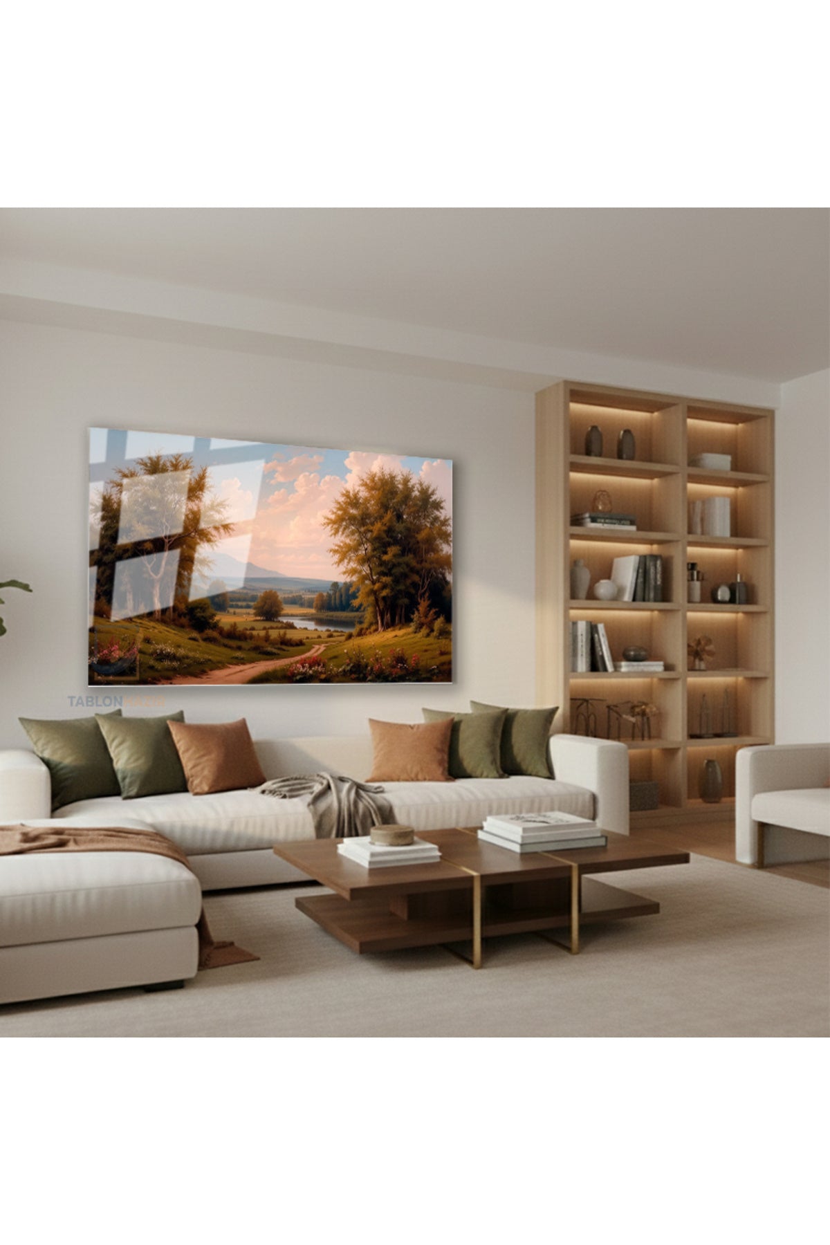 Yatay Cam Tablo Salon Duvar Tablosu Yatay Cam Dogamanzarasi10 Yeni Ev Hediyesi Ofis Tablosu