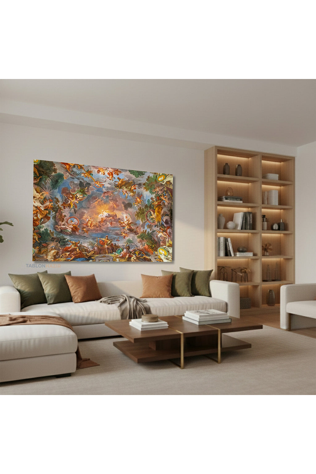 Yatay Kanvas Duvar Tablosu Klasikeser Salon Tablosu Ofis Tablosu Yeni Ev Hediyesi Dekorasyon