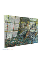 Yatay Cam Tablo Salon Duvar Tablosu Yatay Cam Soyutkiyimanzarasi2 Yeni Ev Hediyesi Ofis Tablosu