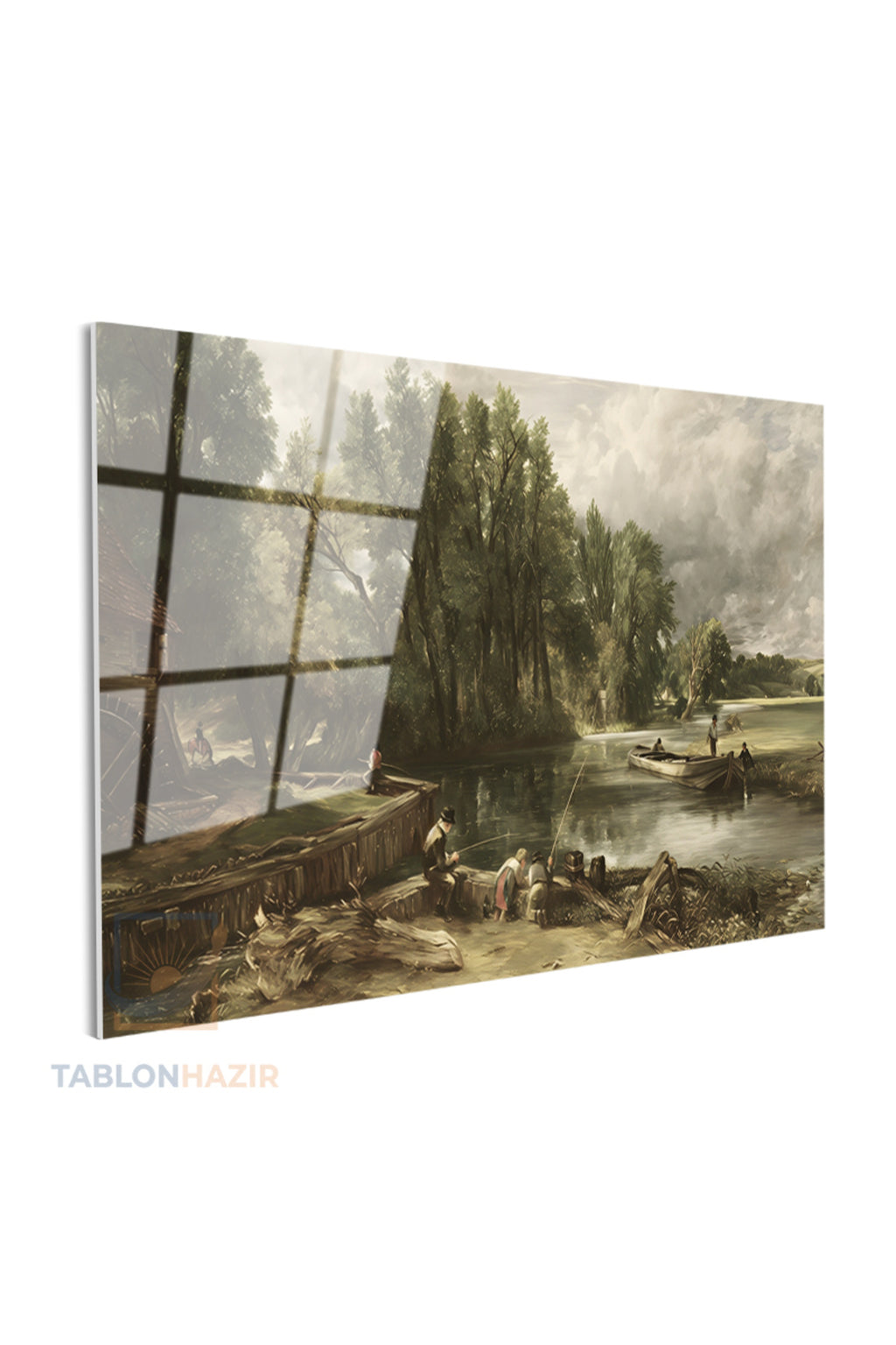 Yatay Cam Tablo Salon Duvar Tablosu Yatay Cam Vintagekirsalmanzarasi4 Yeni Ev Hediyesi Ofis Tablosu