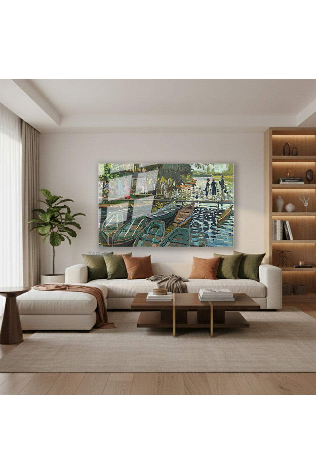 Yatay Cam Tablo Salon Duvar Tablosu Yatay Cam Soyutkiyimanzarasi2 Yeni Ev Hediyesi Ofis Tablosu