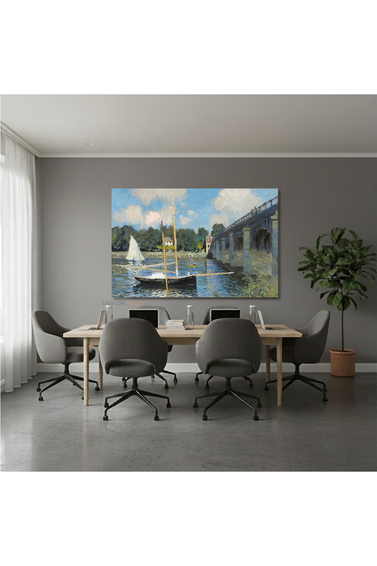 Yatay Kanvas Duvar Tablosu Koprumanzarasi2 Salon Tablosu Ofis Tablosu Yeni Ev Hediyesi Dekorasyon