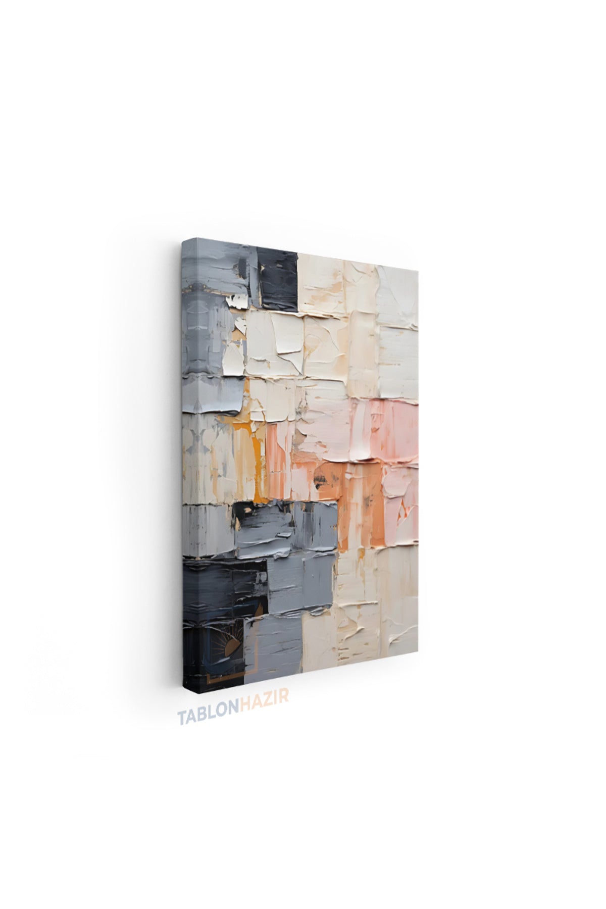 Dikey Kanvas Tablo Salon Duvar Tablosu Soyut 0008 Yeni Ev Hediyesi Ofis Tablosu