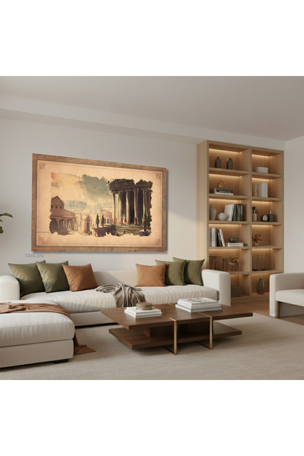 Yatay Kanvas Duvar Tablosu Eskiroma Salon Tablosu Ofis Tablosu Yeni Ev Hediyesi Dekorasyon