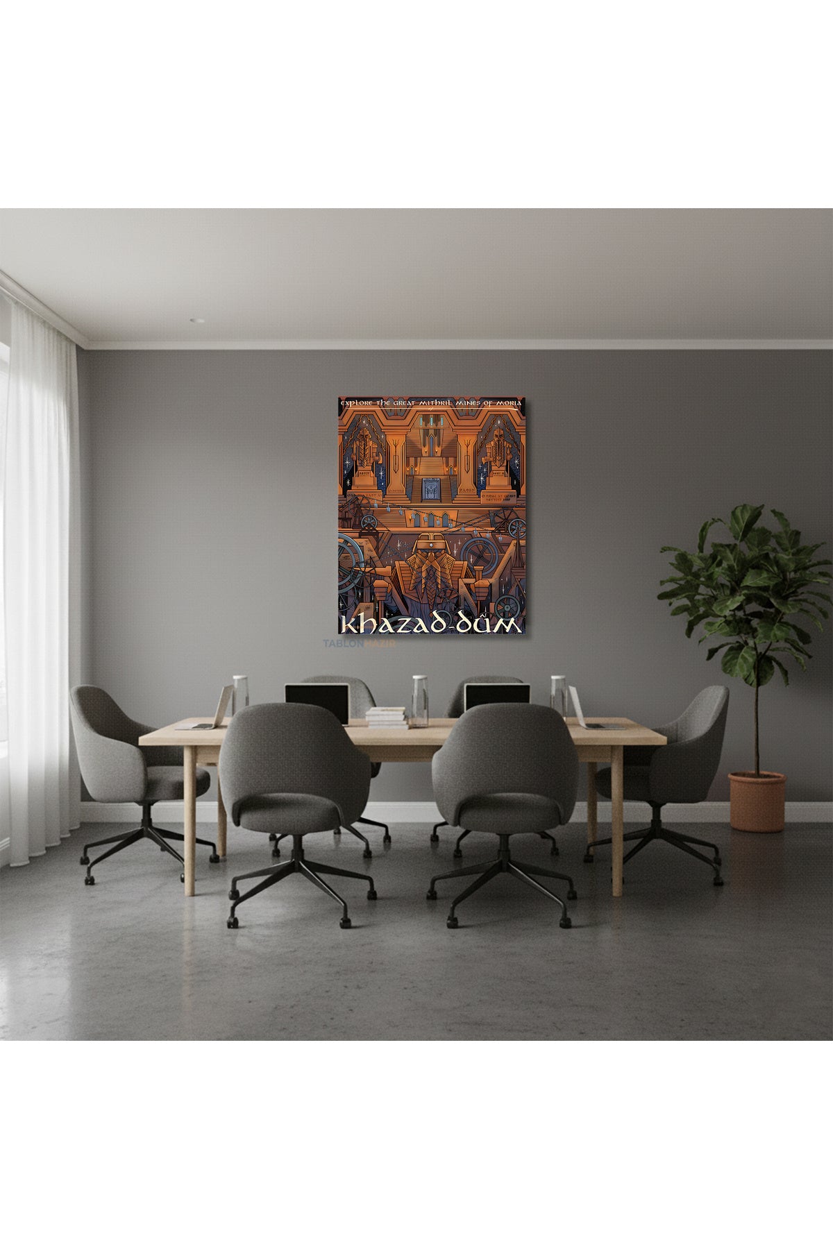 Dikey Kanvas Tablo Salon Duvar Tablosu Khazad Dum Lotr Yeni Ev Hediyesi Ofis Tablosu