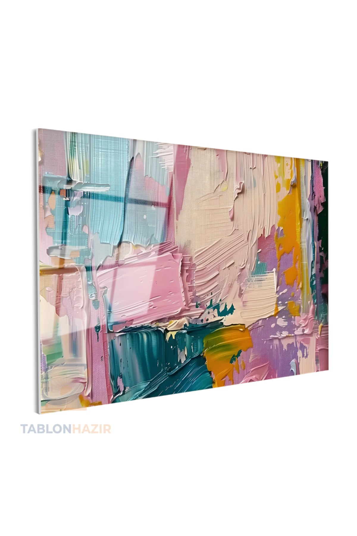 Yatay Cam Tablo Salon Duvar Tablosu Yatay Cam Pastelfircadarbeleri4 Yeni Ev Hediyesi Ofis Tablosu