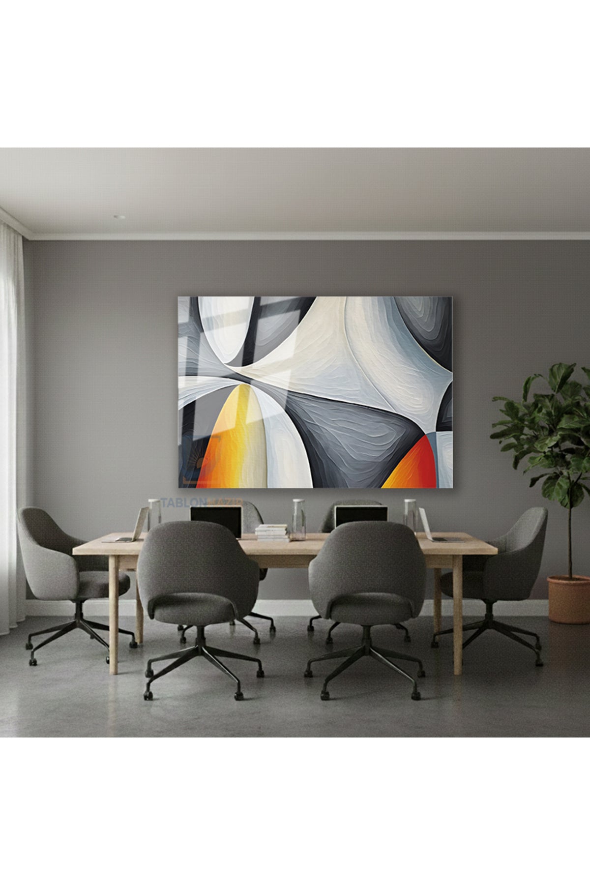 Yatay Cam Tablo Salon Duvar Tablosu Yatay Cam Soyuttt Yeni Ev Hediyesi Ofis Tablosu