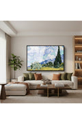 Çerçeveli Yatay Cam Tablo Salon Duvar Tablosu Yatay Cam Soyutdogamanzarasi Ofis Tablosu