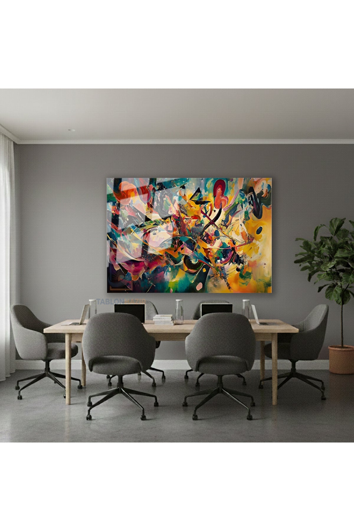 Yatay Cam Tablo Salon Duvar Tablosu Yatay Cam Renksoleni2 Yeni Ev Hediyesi Ofis Tablosu