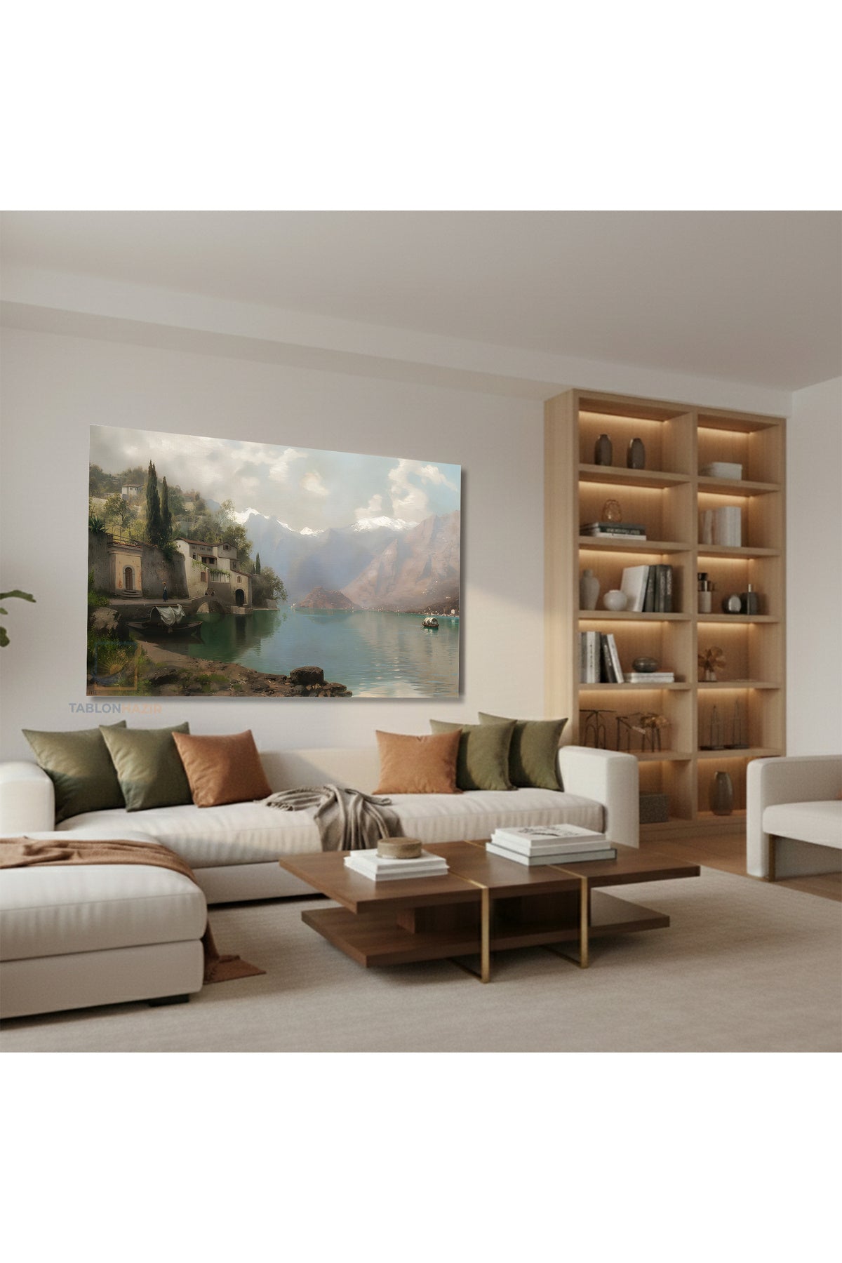Yatay Kanvas Duvar Tablosu Golmanzarasi2 Salon Tablosu Ofis Tablosu Yeni Ev Hediyesi Dekorasyon