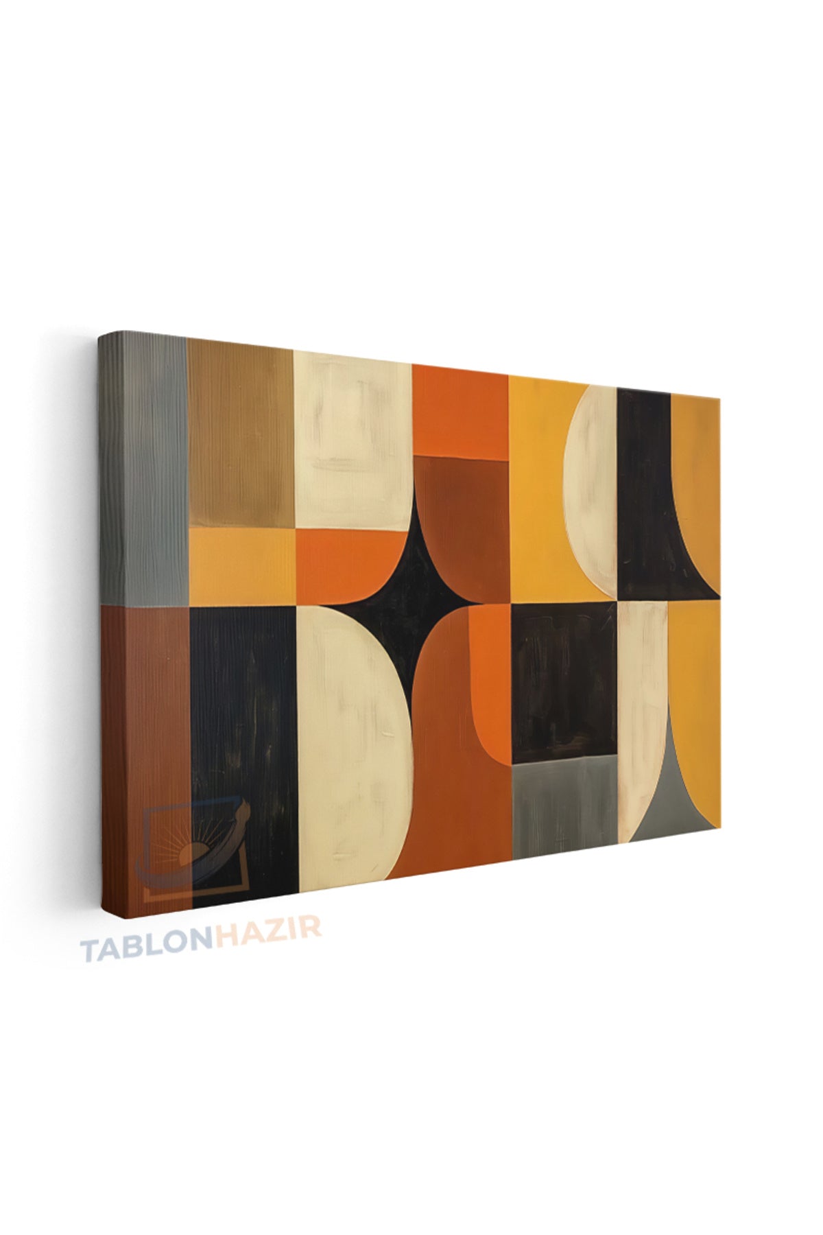 Yatay Kanvas Duvar Tablosu Geometriksekiller3 Salon Tablosu Ofis Tablosu Yeni Ev Hediyesi Dekorasyon