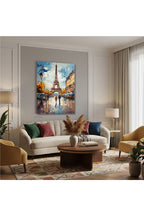 Dikey Kanvas Tablo Salon Duvar Tablosu Paris Gorseli Yeni Ev Hediyesi Ofis Tablosu