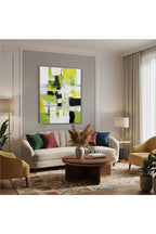 Dikey Kanvas Tablo Salon Duvar Tablosu Soyut 0007 Yeni Ev Hediyesi Ofis Tablosu