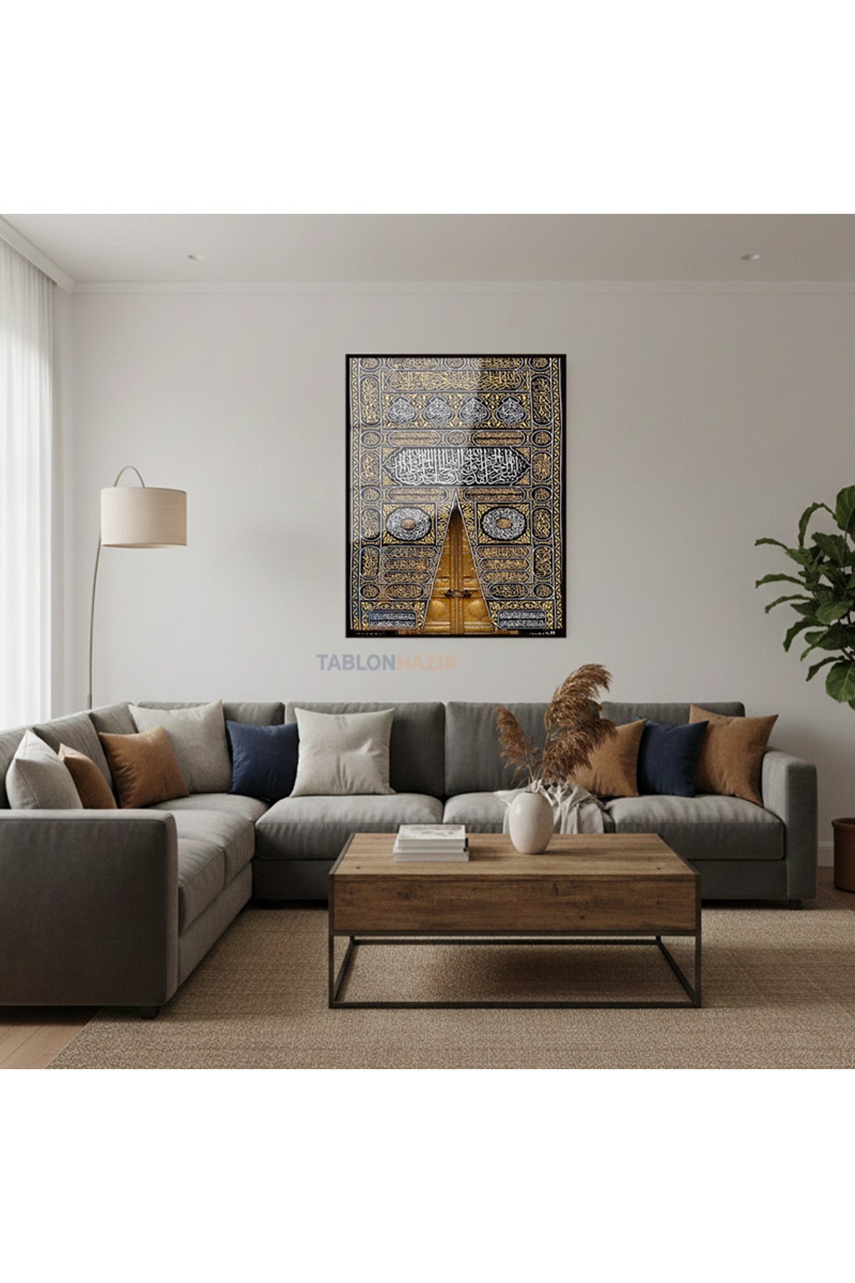 Dikey Çerçeveli Cam Kabe Kapisi4 Modern Ev Dekoru Duvar Sanatı Ev Ofis Tablosu