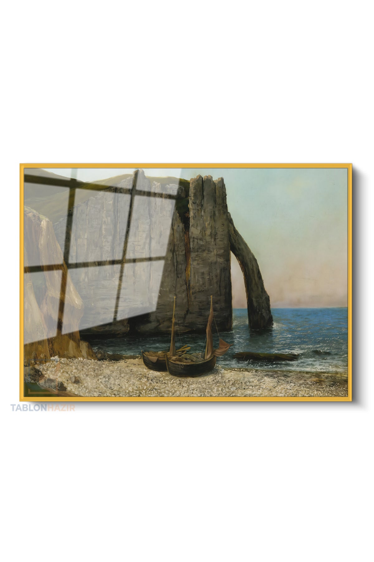 Çerçeveli Yatay Cam Tablo Salon Duvar Tablosu Yatay Cam Dogamanzarasi12 Ofis Tablosu