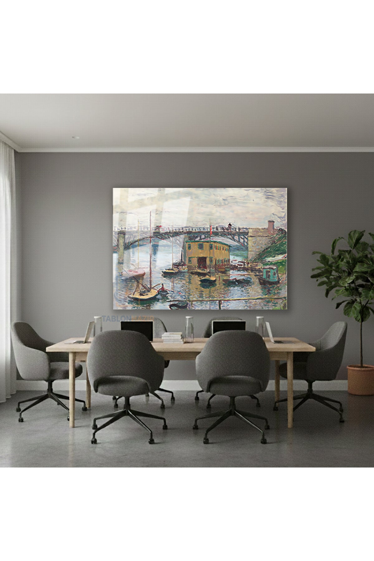 Yatay Cam Tablo Salon Duvar Tablosu Yatay Cam Koprumanzarasi3 Yeni Ev Hediyesi Ofis Tablosu