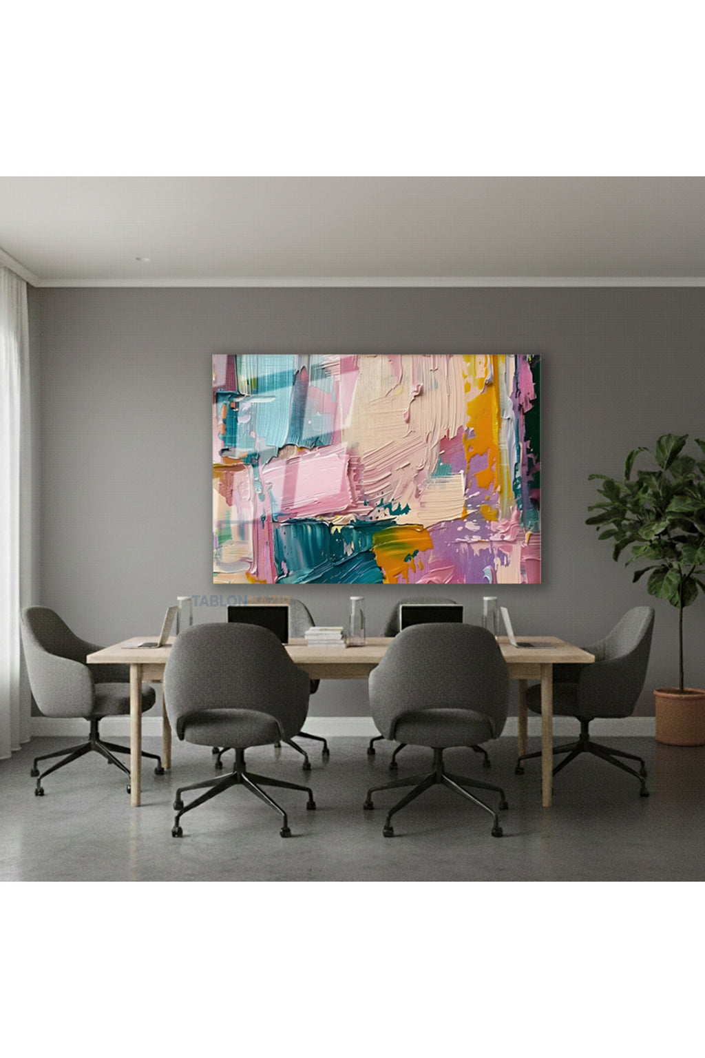 Yatay Cam Tablo Salon Duvar Tablosu Yatay Cam Pastelfircadarbeleri4 Yeni Ev Hediyesi Ofis Tablosu
