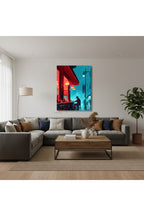 Dikey Kanvas Tablo Salon Duvar Tablosu Tekbaşına1 Yeni Ev Hediyesi Ofis Tablosu