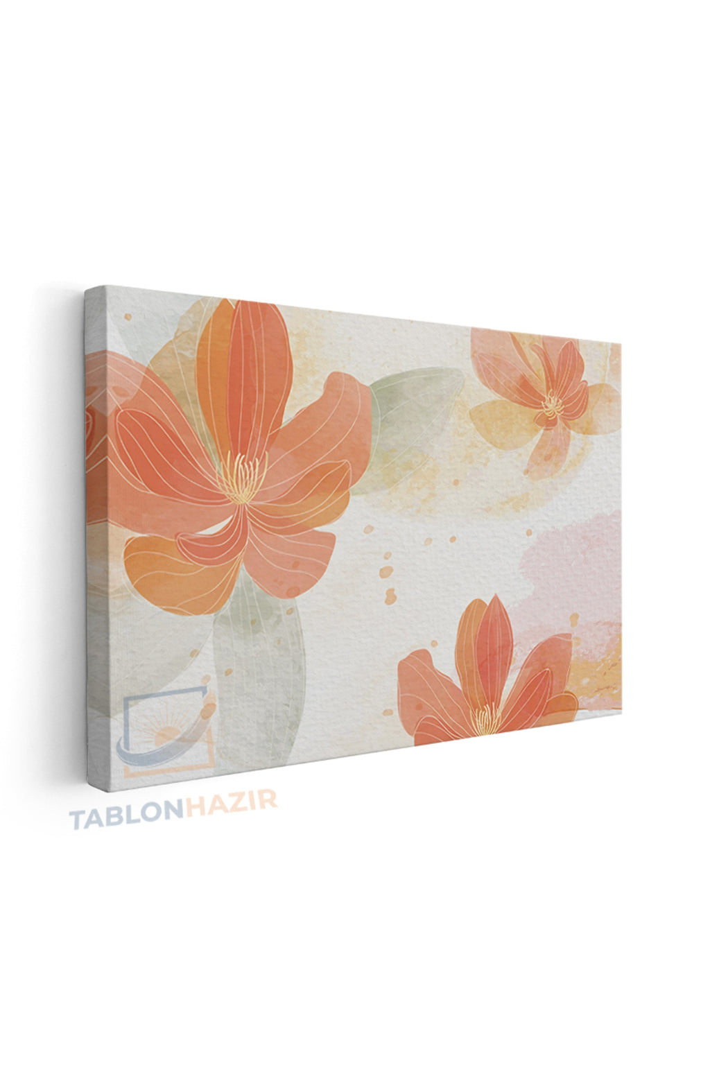 Yatay Kanvas Duvar Tablosu Renklicicekler Salon Tablosu Ofis Tablosu Yeni Ev Hediyesi Dekorasyon