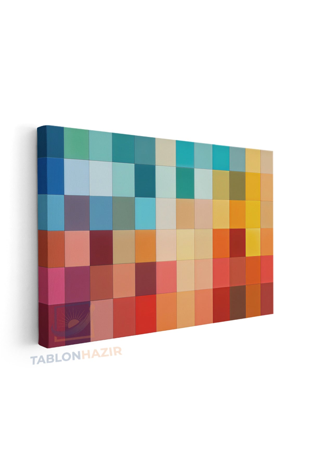 Yatay Kanvas Duvar Tablosu Piksel Soyut Desenler Salon Tablosu Ofis Tablosu Ev Hediyesi Dekorasyon