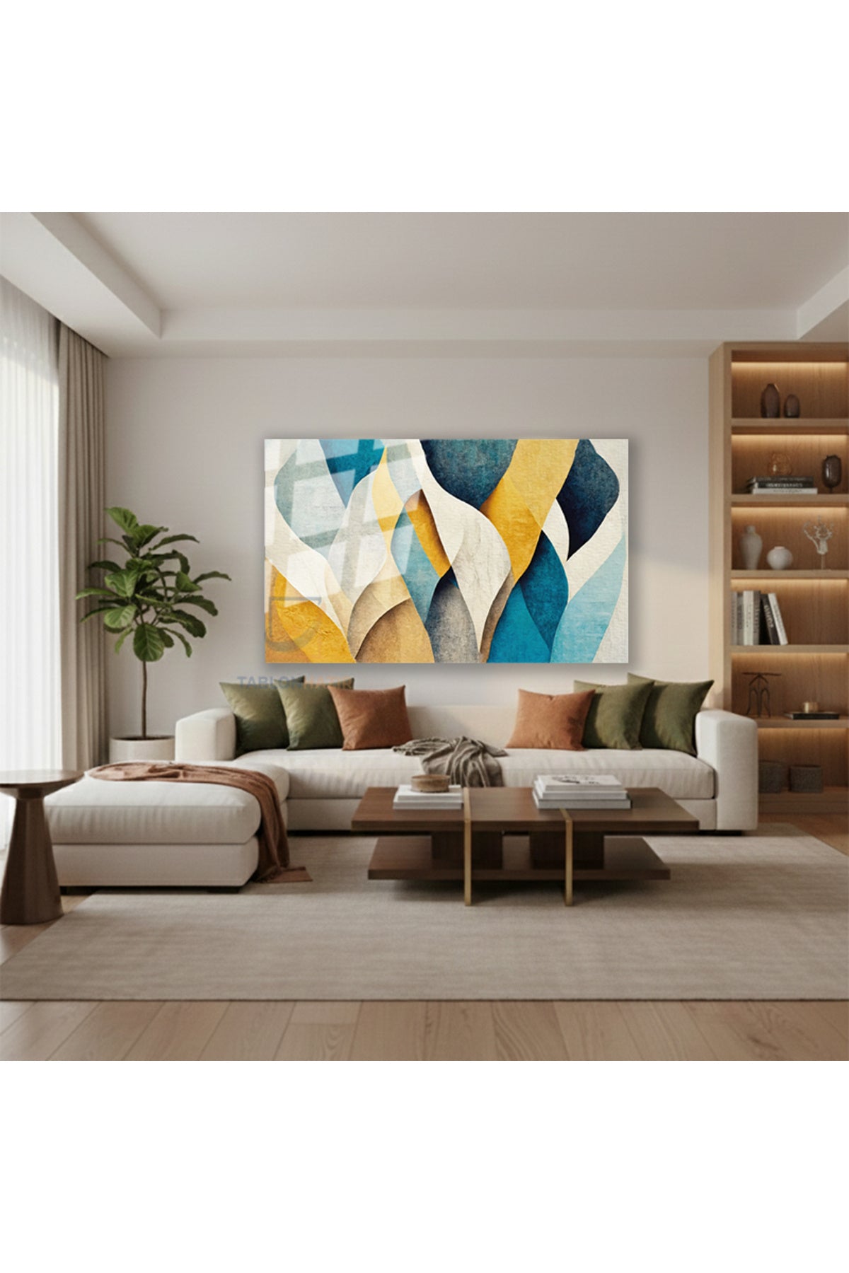 Yatay Cam Tablo Salon Duvar Tablosu Yatay Cam Renklerkarisik Yeni Ev Hediyesi Ofis Tablosu