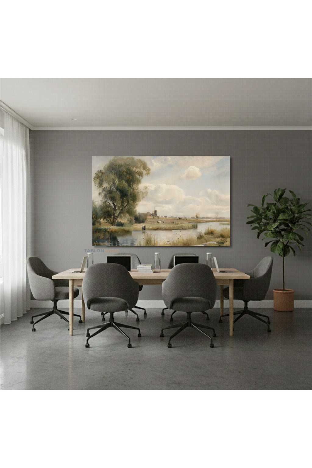 Yatay Kanvas Duvar Tablosu Vintagekirsalmanzarasi6 Salon Tablosu Ofis Tablosu Ev Hediyesi Dekorasyon