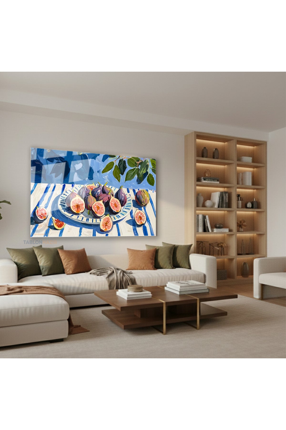 Yatay Cam Tablo Salon Duvar Tablosu Yatay Cam Incirtabagi2 Yeni Ev Hediyesi Ofis Tablosu