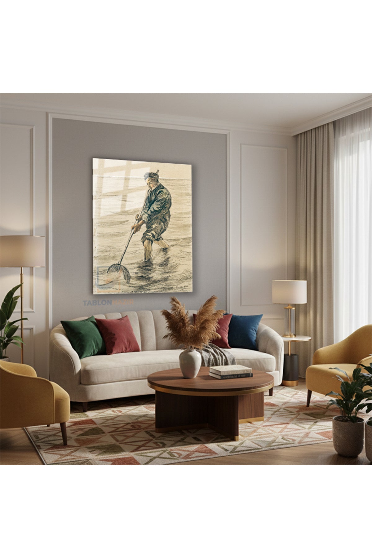 Dikey Cam Tablo Salon Duvar Tablosu Dikey Cam Vangogh 66 Yeni Ev Hediyesi Ofis Tablosu