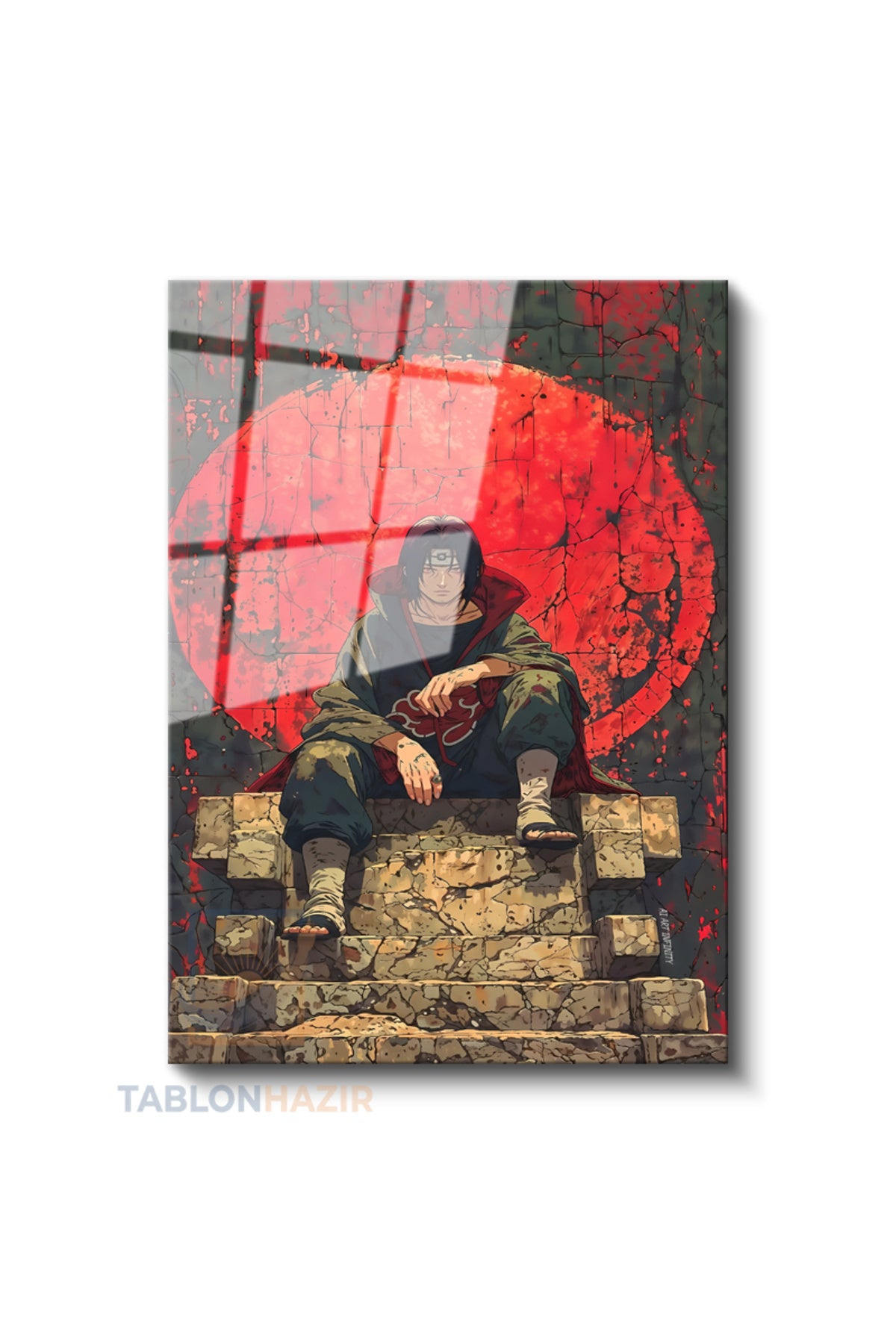 Dikey Cam Tablo Salon Duvar Tablosu Dikey Cam İtachi2 Yeni Ev Hediyesi Ofis Tablosu