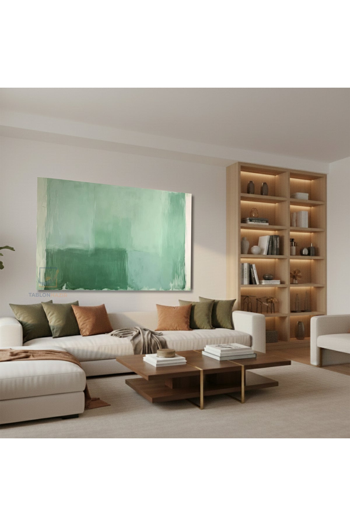 Yatay Kanvas Duvar Tablosu Soyutrenksanati Salon Tablosu Ofis Tablosu Yeni Ev Hediyesi Dekorasyon